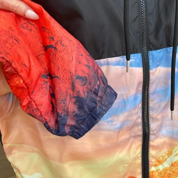 Polaroid Mountain Print Windbreaker Jacket, Men’s Medium - Picture 3 of 9